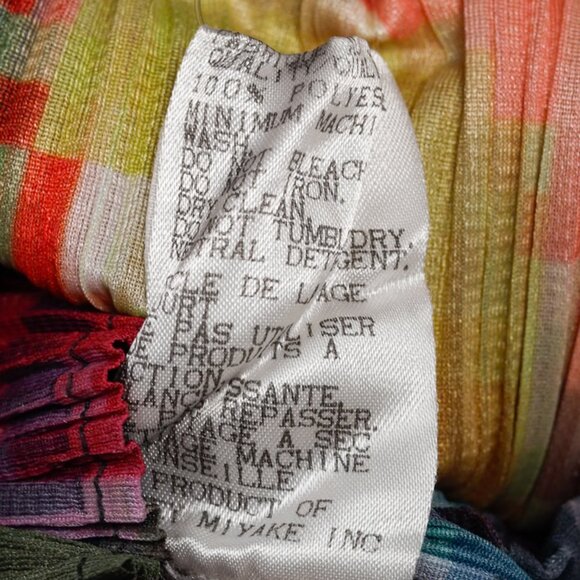 Pleats Please Issey Miyake Archival Pixelated Multicolour Flower Dress, Size M - Picture 7 of 7